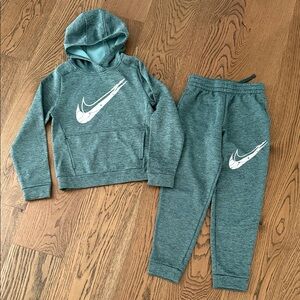 Nike Kids Teal Hoodie and Joggers Set size M (10-12)